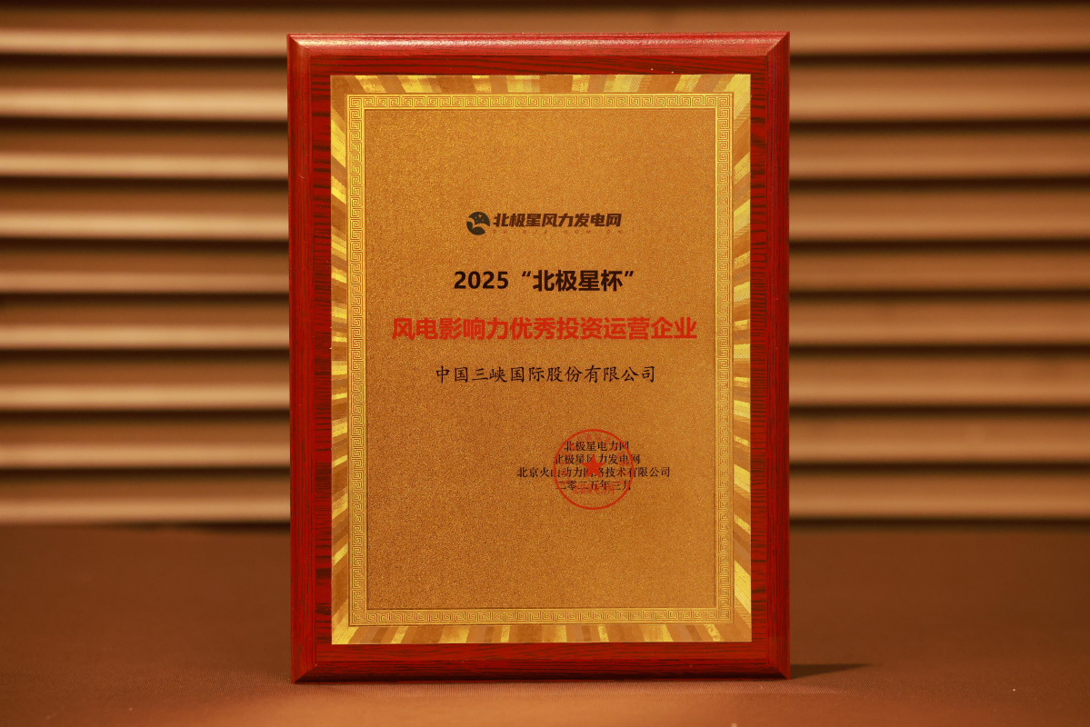 “風電影響力·優(yōu)秀投資運營企業(yè)”獎